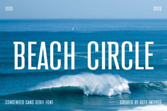 Beach Circle Font for Creative Makers