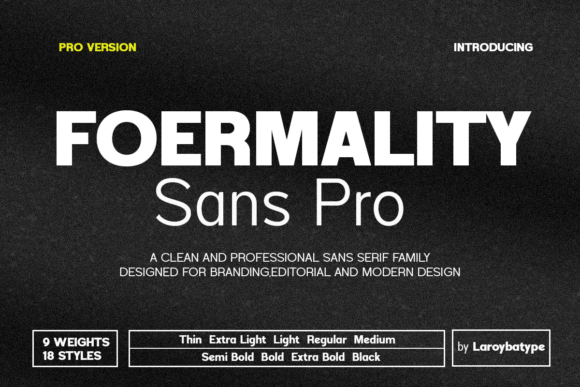 Foermality Sans Pro Font Review