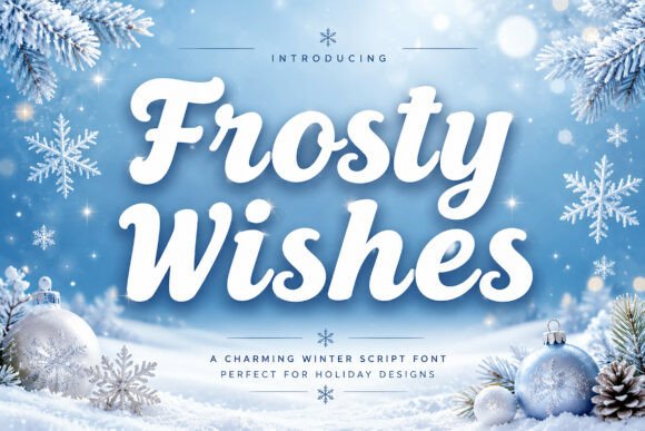Frosty Wishes Font for Holiday Branding