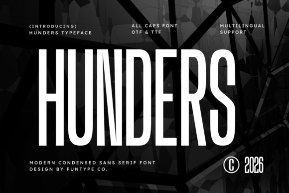 Hunders Font for Creative Projects