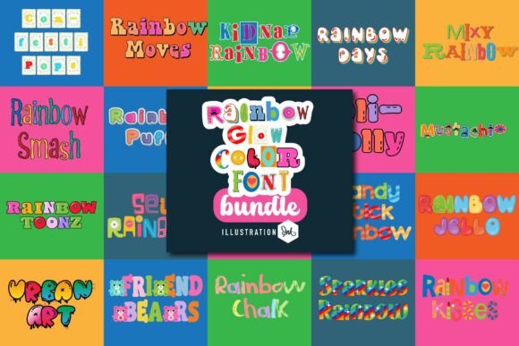 Rainbow Glow Color Font