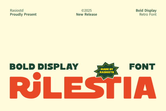 Rilestia: A Bold Retro Font for Editorial Design