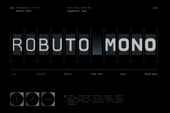 Robuto Mono Font for Modern Design