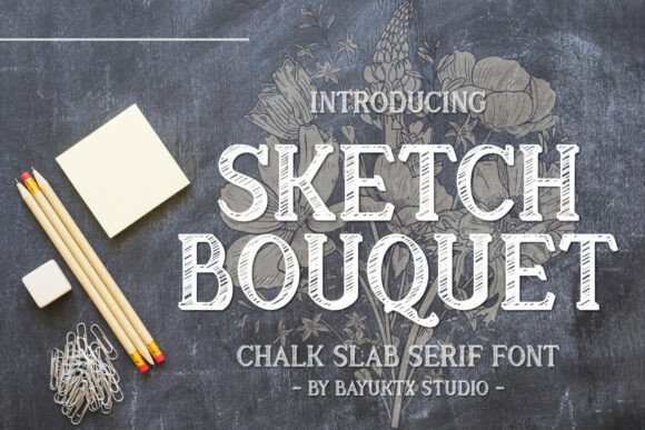 Sketch Bouquet Font for Web Design